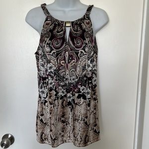 White House, Black market silk sleeveless blouse.